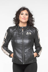 Women's 24H Le Mans Adele black leather jacket